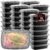 50-Pack Reusable Meal Prep Containers Microwave Safe Food Storage Containers with Lids, 28 oz – 1 Compartment Take Out Disposable Plastic Bento Lunch Box To Go, BPA Free – Dishwasher & Freezer Safe