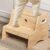 HOOBRO Wooden Step Stool, Two Step Stools Toddler for Potty Training,Wooden Step Stool for Bedroom, Kitchen, Bathroom, Children’s Stool with Handles and Safety Non-Slip Pads, Natural NL05JD01
