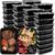 50-Pack Meal Prep Containers, 26 OZ Microwavable Reusable Food Containers with Lids for Food Prepping, Disposable Lunch Boxes, Plastic Food Boxes- Stackable, Freezer Dishwasher Healthy