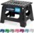 Handy Laundry Folding Step Stool – Sturdy Enough Collapsible Stool to Support Adults and Safe Enough for Kids – Opens Easy with One Flip – Great for Kitchen, Bathroom or Bedroom (Black – 9 Inch)