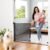 Retractable Baby Gate Perma Child Safety 33″ Tall x 71” Wide, Mesh, for Stairs, Doorways, Dogs, Pets, Indoor, Outdoor, One-Handed Operation, Locking, Easy Install, Hardware Mount, Black
