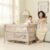 5 in 1 Pack and Play, Baby Bassinet Bedside Sleeper, Baby Playard, Bedside Crib with Changing Table, Foldable Travel Playard for Newborn to Toddles (Beige)