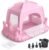 QPAU Princess Inflatable Toddler Bed with Tent, Blow Up Toddler Travel Bed with Sides, Portable Kids Air Mattress for Girls, Ideal for Home, Grandma’s, Camping & Sleepovers – Includes Electric Pump