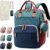 Diaper Bag Backpack Baby Bag, Baby Girl Boy Diaper Bag for Dad Mom with Pad, 16 Pockets, Pacifier Case, Large Diaper Bags Unisex for Travel (Colorful)