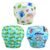 wegreeco Baby & Toddler Snap One Size Adjustable Reusable Baby Swim Diaper (Diving, Ocean, Turtle, Large, 3 Pack)