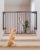 Cumbor 29.2–43″ Baby Gate for Stairs, Wall-Mounted (Drill Required), Expandable No Bottom Bar Dog Gate, Auto Close Extra Wide Walk Thru, Pet & Toddler Proof Gate, Top & Bottom of Stairways(Black)