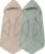 Synrroe 2 Pack Hooded Muslin Cotton Baby Towels (Green/Brown), 32 by 32 Inches, Ultra-Soft & Breathable for Baby Bath Time