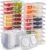 Reusable Snack Containers with Lids: Snack Containers 20Pcs – Snackle Box Container Portion Control – Snack Pack Containers – Double Compartment Snack Containers for On the Go – Travel Essentials
