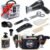 Kids Barber Shop Pretend Play Toy with Toolbelt, Kids Shaving Kit for Boys, Haircut Kit for Boys 3+ Year Old Birthday Gift, Hair Salon Toddler Play Set, with Storage Box for Role Play, Black