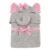 Hudson Baby Unisex Baby Cotton Animal Face Hooded Towel, Pretty Elephant, One Size