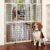 MYPET North States Extra Tall & Wide Wire Mesh Dog Gate: 29.5-48″ Wide, 37″ Tall, Natural Finish, Made in USA
