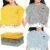 Baby Bibs for Girls or Boys, Toddler Bibs for Feeding (blue yellow grey)